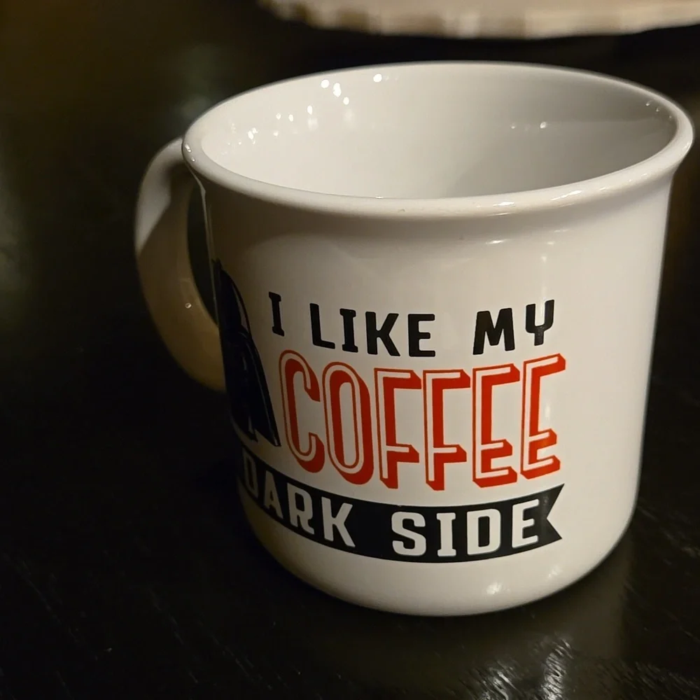 Star Wars Darth Vader I like my coffee on the dark side white black red mug - Picture 4 of 11